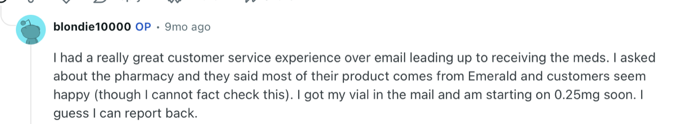 Customer post about Peak Wellness