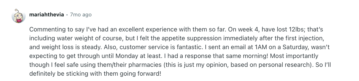 Customer post about Peak Wellness